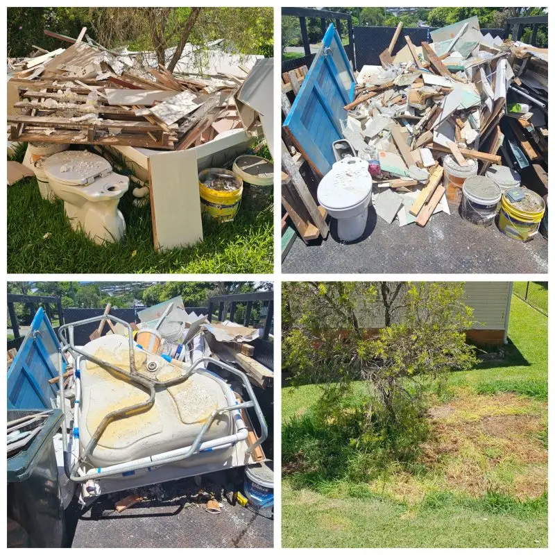 Construction waste removal job in Brisbane